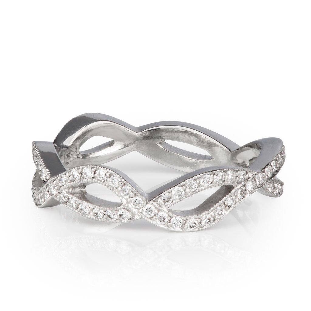 Adrian - Fanciful Double Curved Diamond Band | Dazzling Diamonds - Davidson JewelsWedding Band