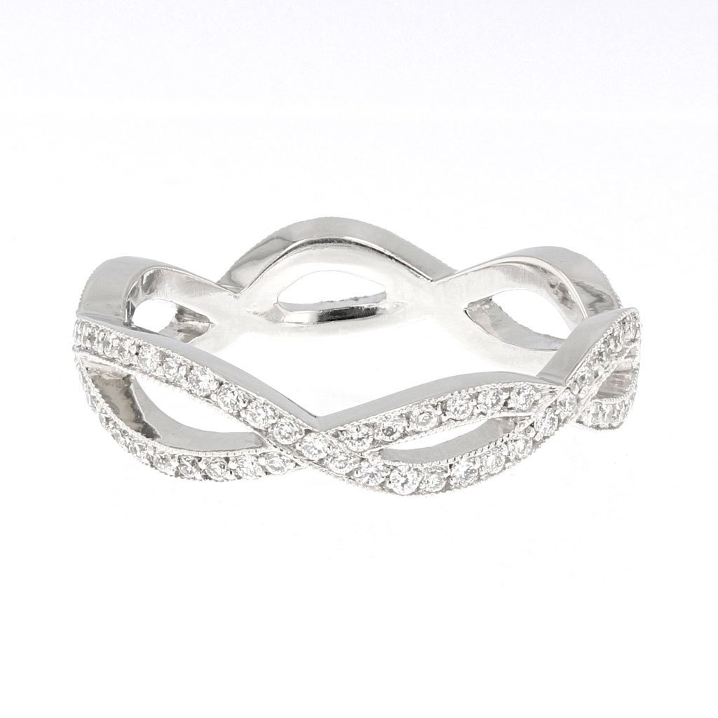 Adrian - Fanciful Double Curved Diamond Band | Dazzling Diamonds - Davidson JewelsWedding Band