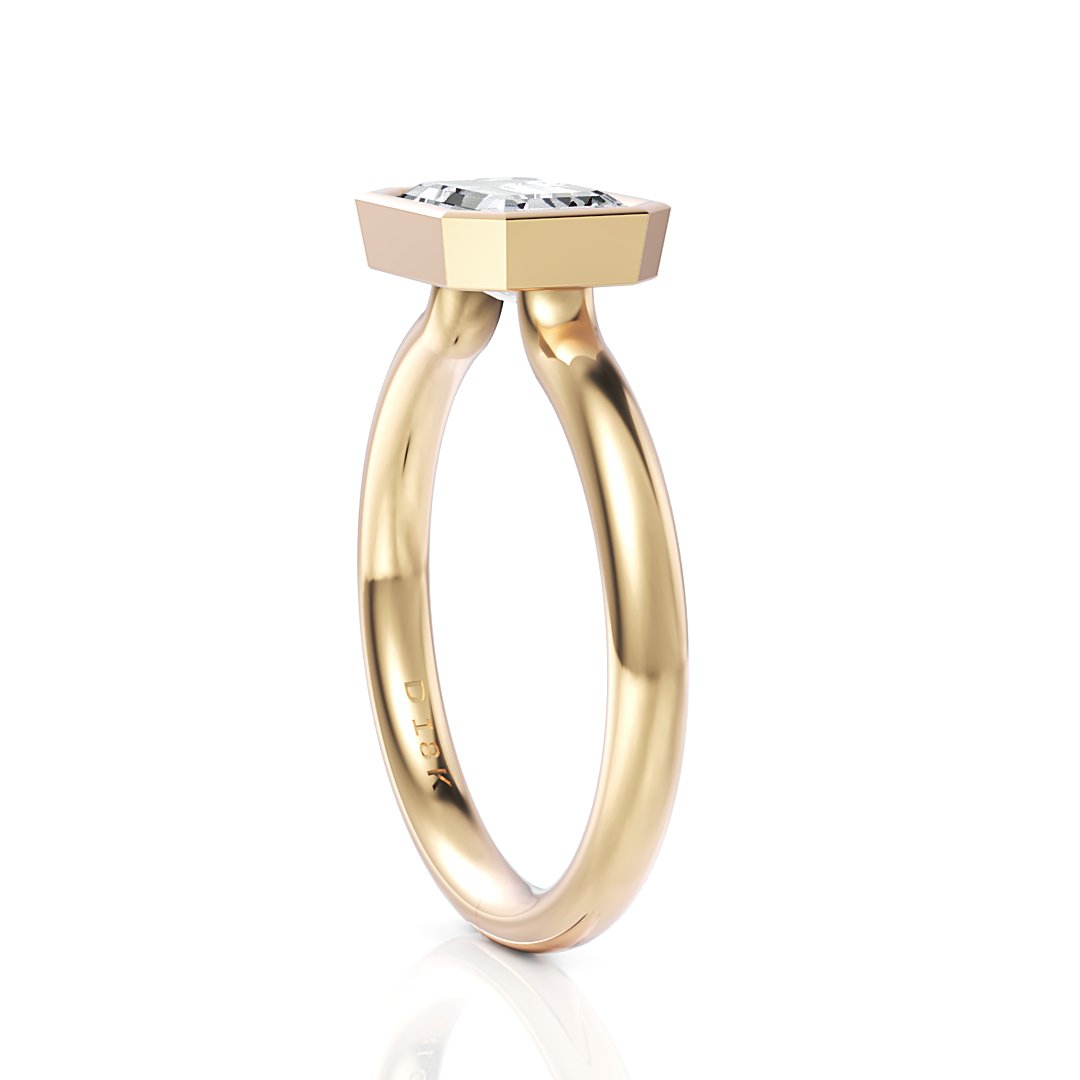 Ari Diamond Engagement Ring: Modern Elegance from Our Calgary Studio - Davidson JewelsDiamond Engagement Ring18k yellowEmerald