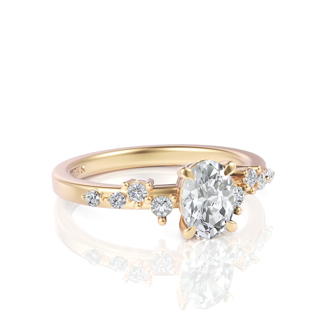 Ella Engagement Ring - Davidson JewelsDiamond Engagement RingOval18k yellow