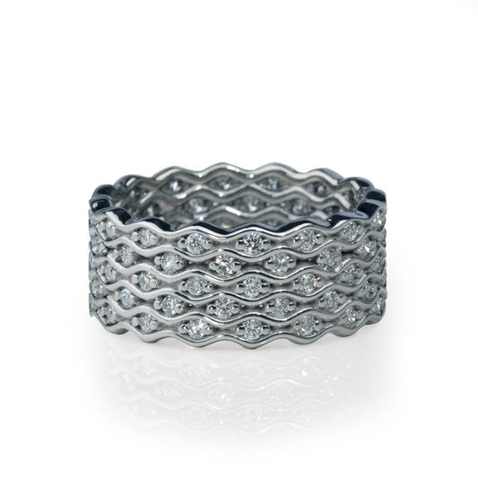 Julian 5 Row Diamond Ring - Davidson JewelsWedding Band6