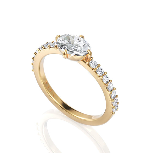 Riley Oval Cut Diamond Engagement Ring - Davidson JewelsDiamond Engagement Ring18k yellowOval