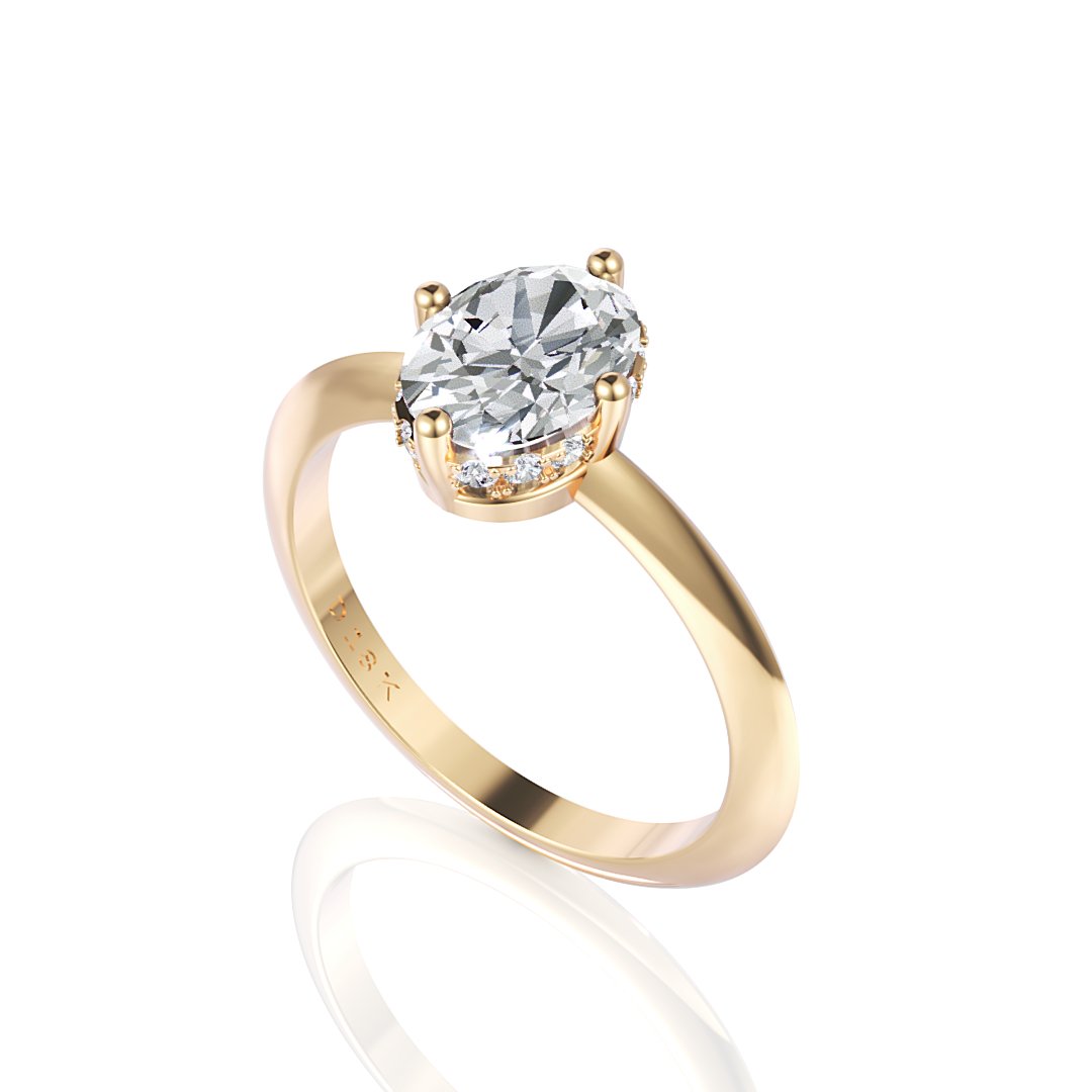 Savannah Oval Diamond Engagement Ring - Davidson JewelsDiamond Engagement Ring18k yellowOval