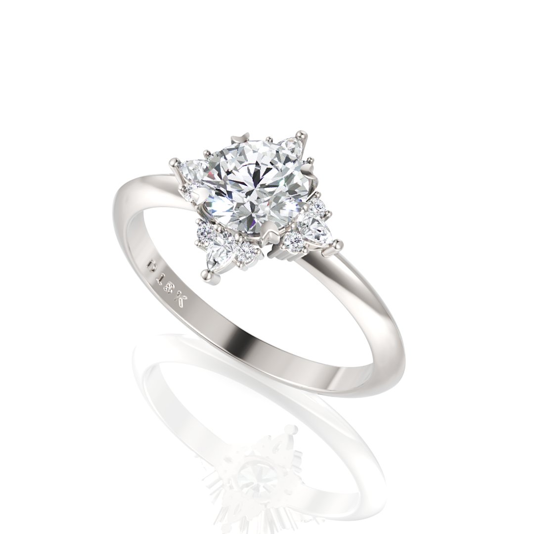 Sofia Diamond Engagement Ring - Davidson JewelsDiamond Engagement Ring18k yellowRound