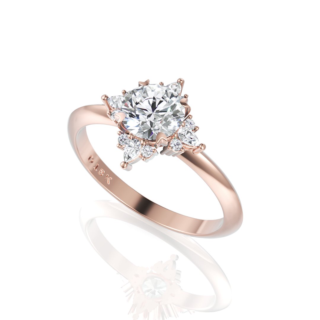 Sofia Diamond Engagement Ring - Davidson JewelsDiamond Engagement Ring18k yellowRound