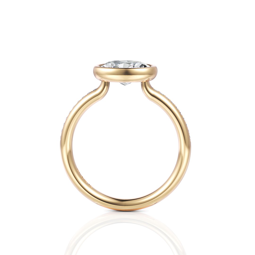 Amal Oval Cut Diamond Engagement Ring - Davidson JewelsDiamond Engagement Ring18k yellowOval