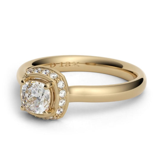 Amy Cushion Cut Engagement Ring - Davidson JewelsDiamond Engagement Ring4.518k yellow gold