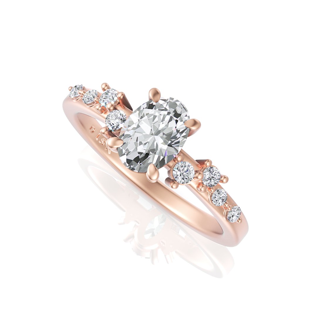Ella Engagement Ring - Davidson JewelsDiamond Engagement RingOval18k rose