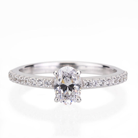 Emma- Oval Diamond Engagement Ring - Davidson JewelsDiamond Engagement Ring