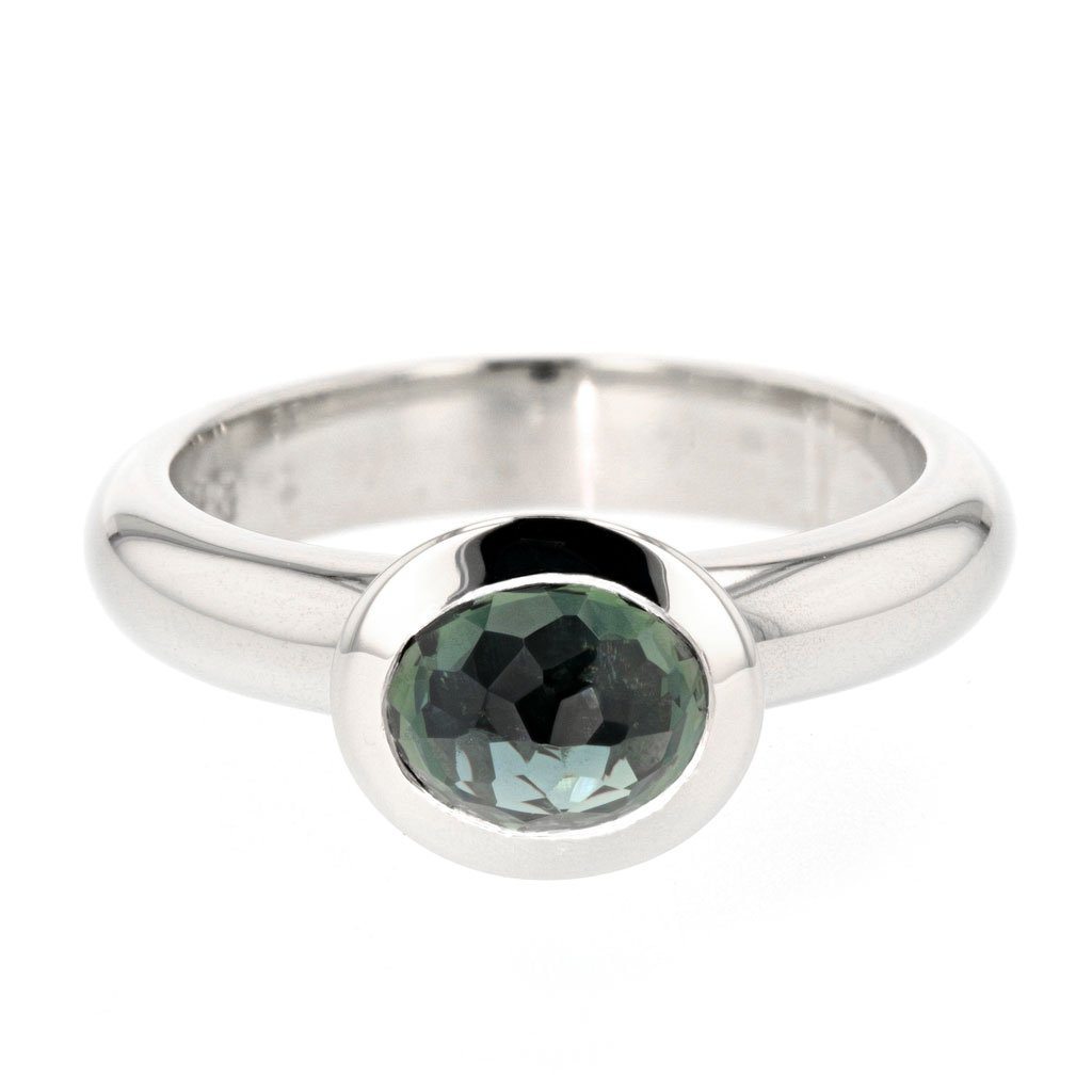 Jazmyn Blue Green Sapphire Ring - Davidson JewelsUnique Colored Gemstones