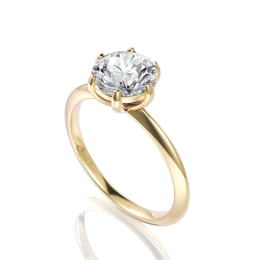 Madison Solitaire Diamond Ring - Davidson JewelsDiamond Engagement Ring18k yellowRound