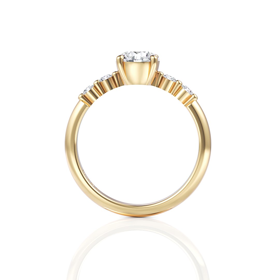 Solitaire Diamond Engagement Ring - Kathleen - Davidson JewelsDiamond Engagement Ring18k yellowRound