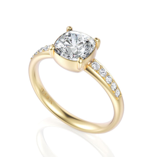 Tia Diamond Engagement Ring - Davidson JewelsDiamond Engagement RingCushion18k yellow